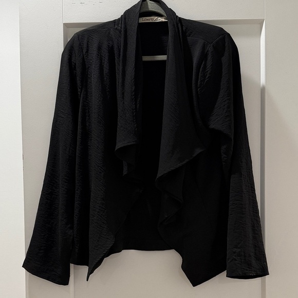 Liberty Love Black Draped Blazer - Picture 1 of 5